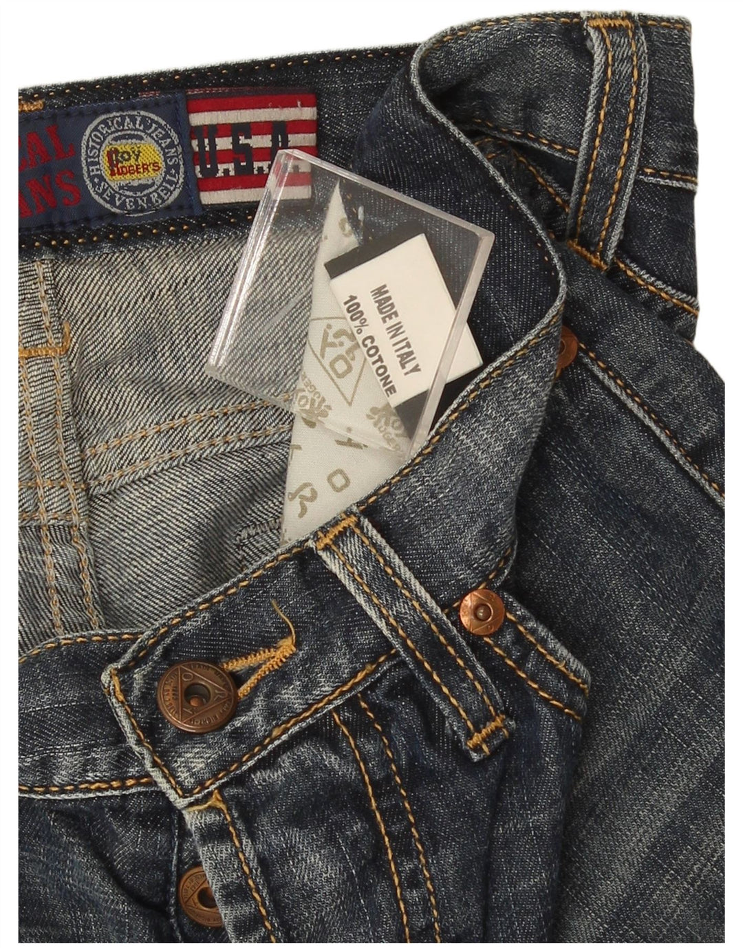 Shorts jeans feminino Roy Rogers IT 44 médio W30 algodão azul
