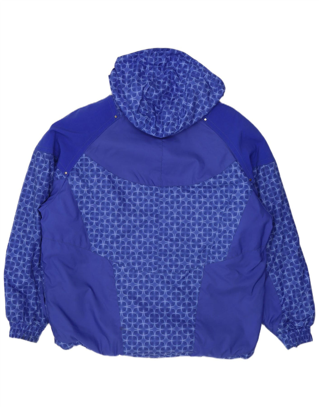 Fila Womens Hooded Oversized Ski Jacket EUA 8 Médio Azul Geométrico