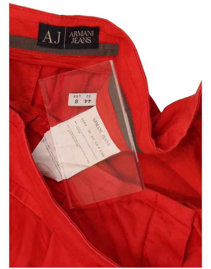Saia feminina Armani A-Line US 8 médio W30 algodão vermelho
