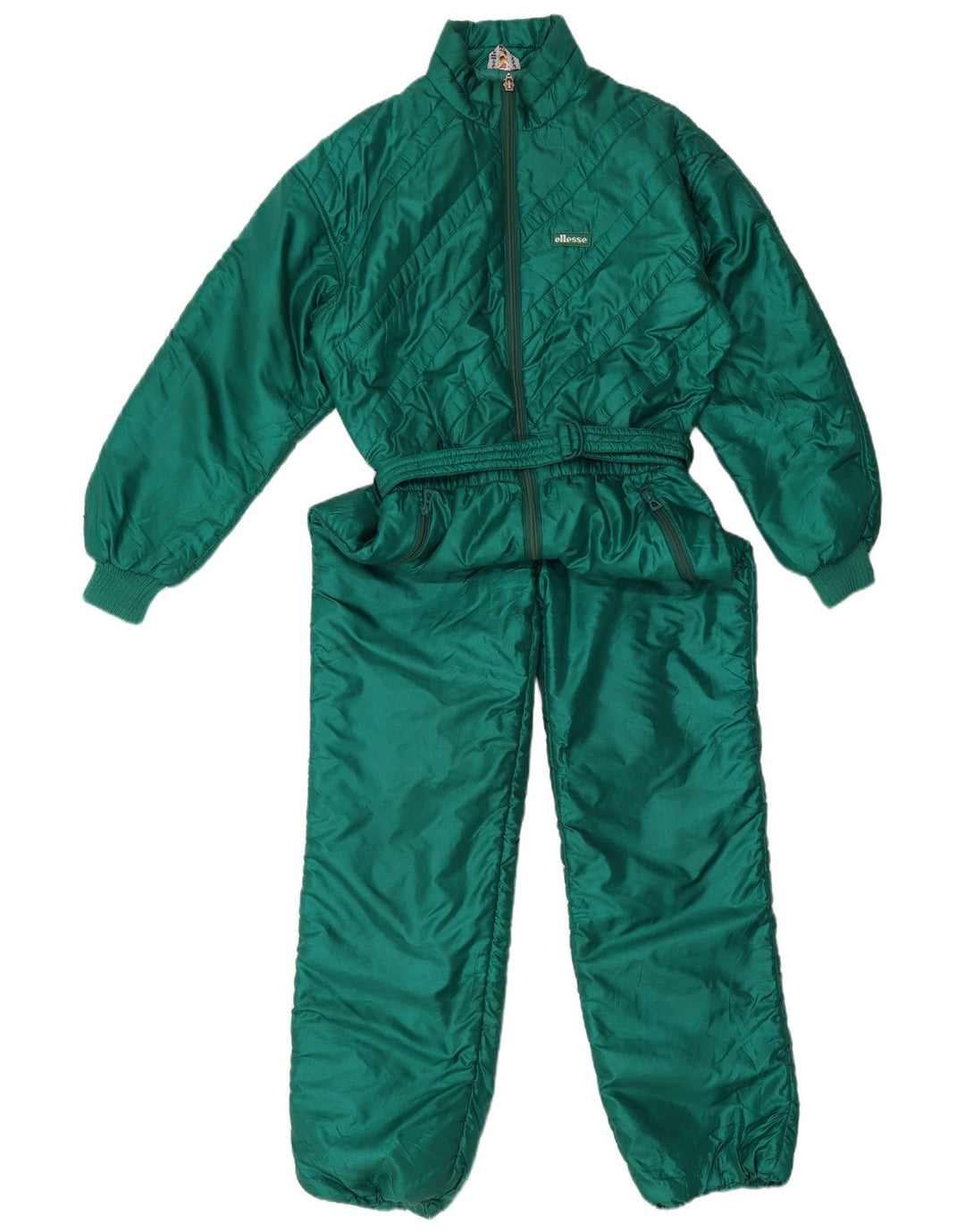 Macacão de esqui feminino Ellesse IT 44 nylon verde médio