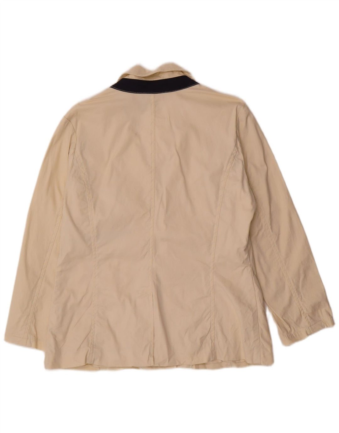Jaqueta blazer feminina Nautica com 3 botões US 10 grande algodão bege
