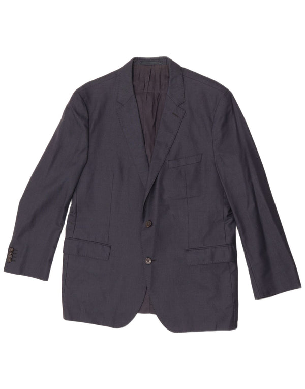 Jaqueta Blazer Masculina Hugo Boss com 2 Botões EU 54 2XL Lã Azul Marinho