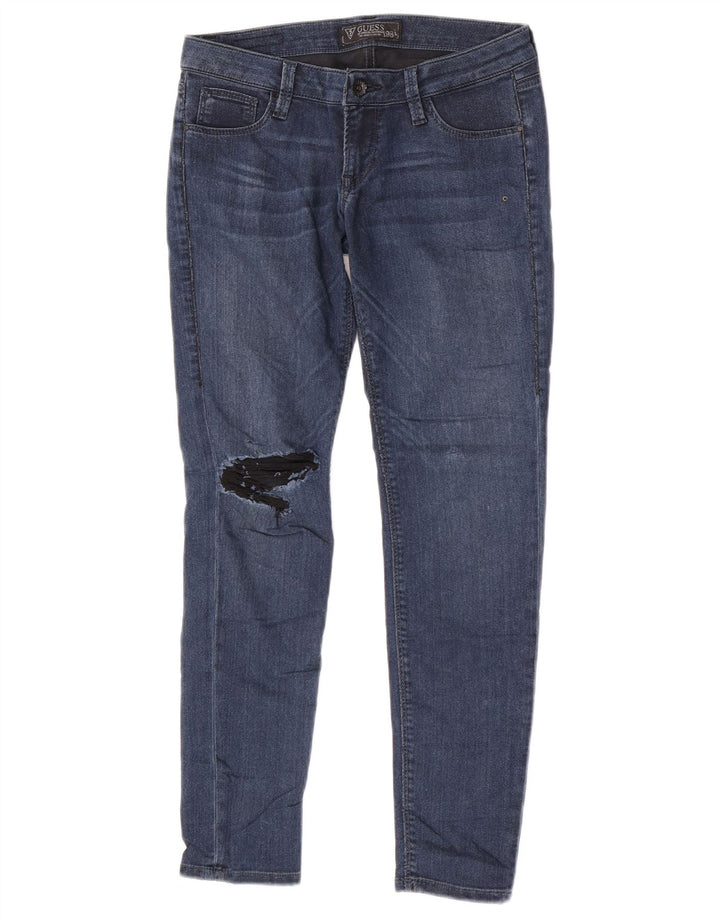 Calça jeans feminina Guess Beverly Distressed W29 L27 azul poliéster