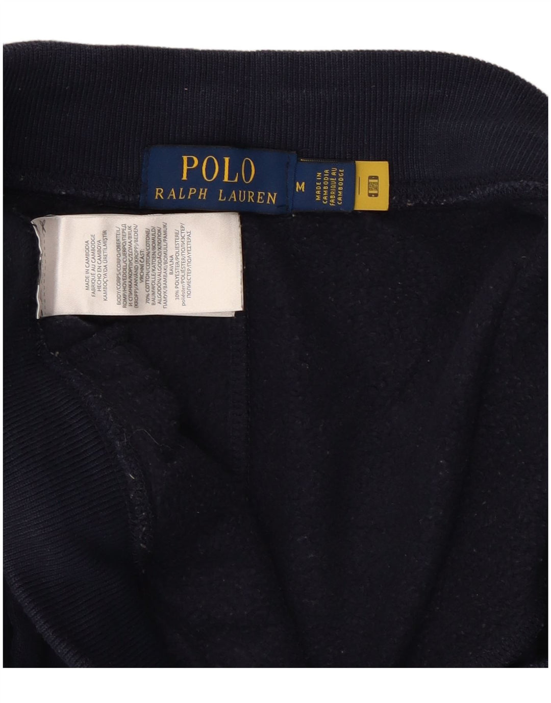 Calça esportiva masculina POLO RALPH LAUREN de algodão azul marinho médio