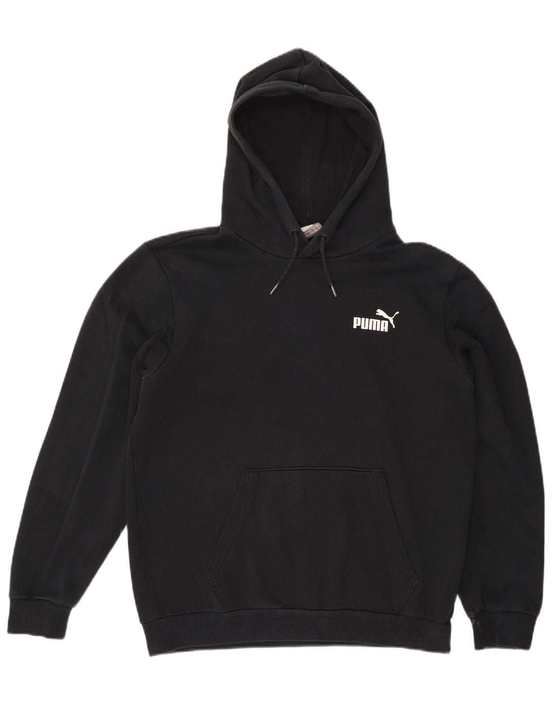 Puma Mens Hoodie Jumper Médio Algodão Preto