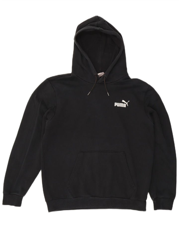 Puma Mens Hoodie Jumper Médio Algodão Preto