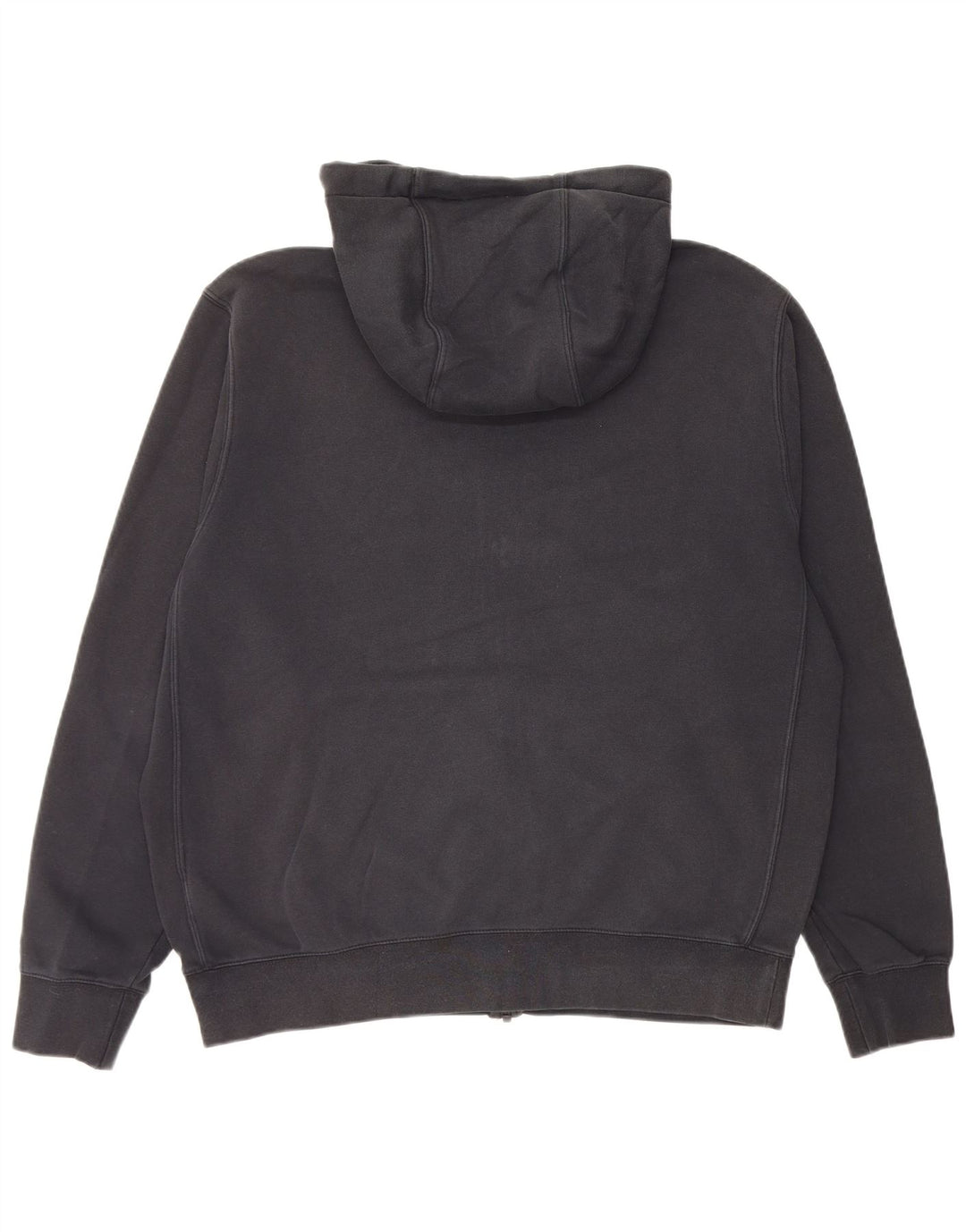 Suéter Nike masculino com capuz e zíper grande de algodão preto