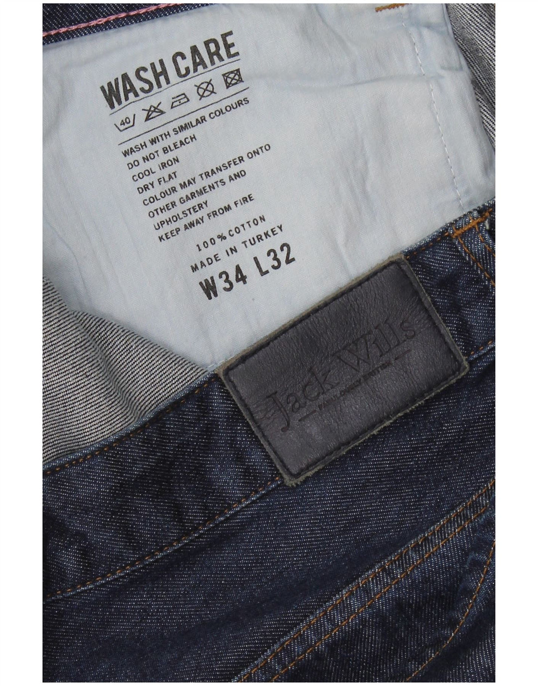JACK WILLS Mens Jeans Slim W34 L32 Azul Marinho Algodão