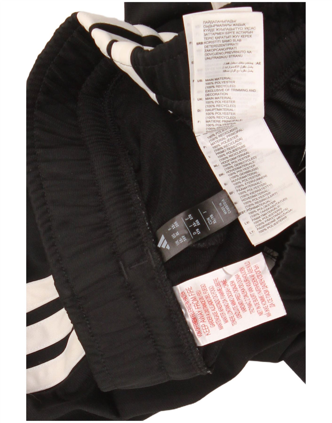 Calças de treino ADIDAS Menino Climacool 15-16 anos preto poliéster