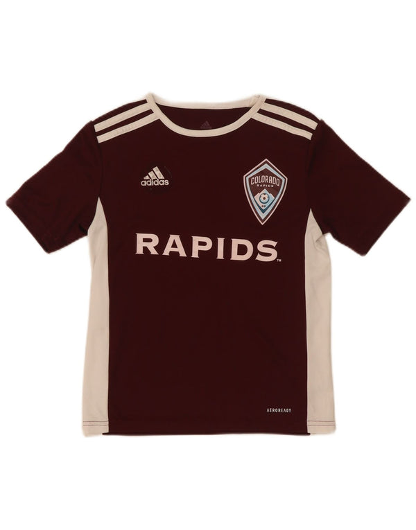 Camiseta Adidas Boys Colorado Rapids Graphic Top 9-10 Anos Marrom