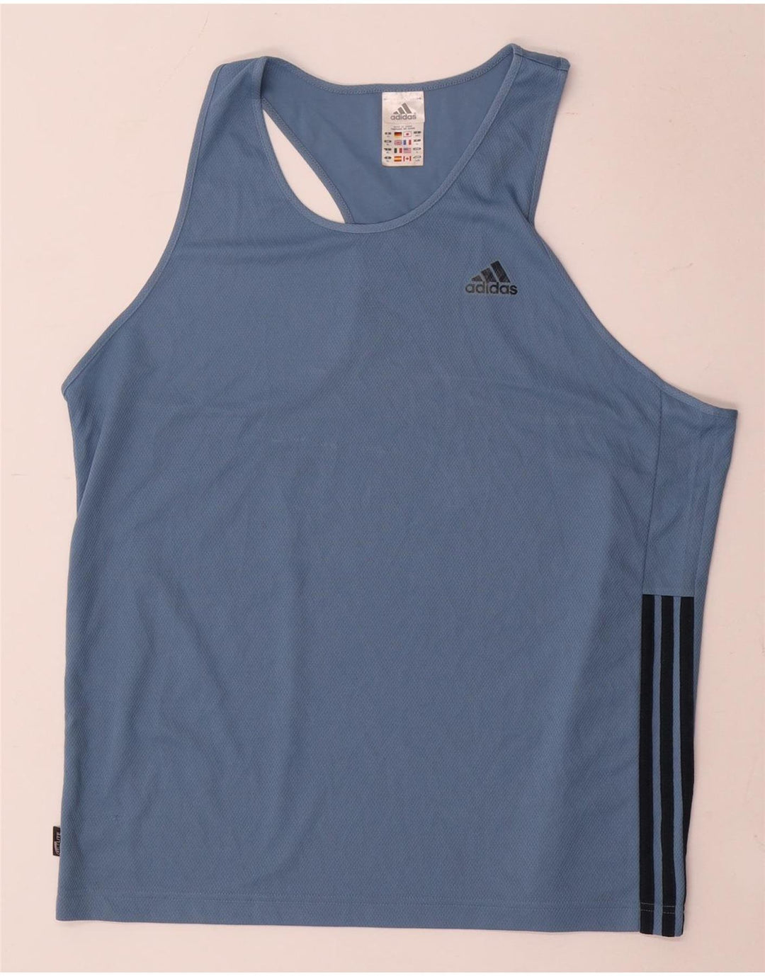 Adidas Mens Colete Top XL Azul Poliéster