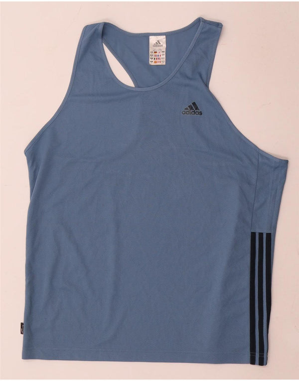 Adidas Mens Colete Top XL Azul Poliéster