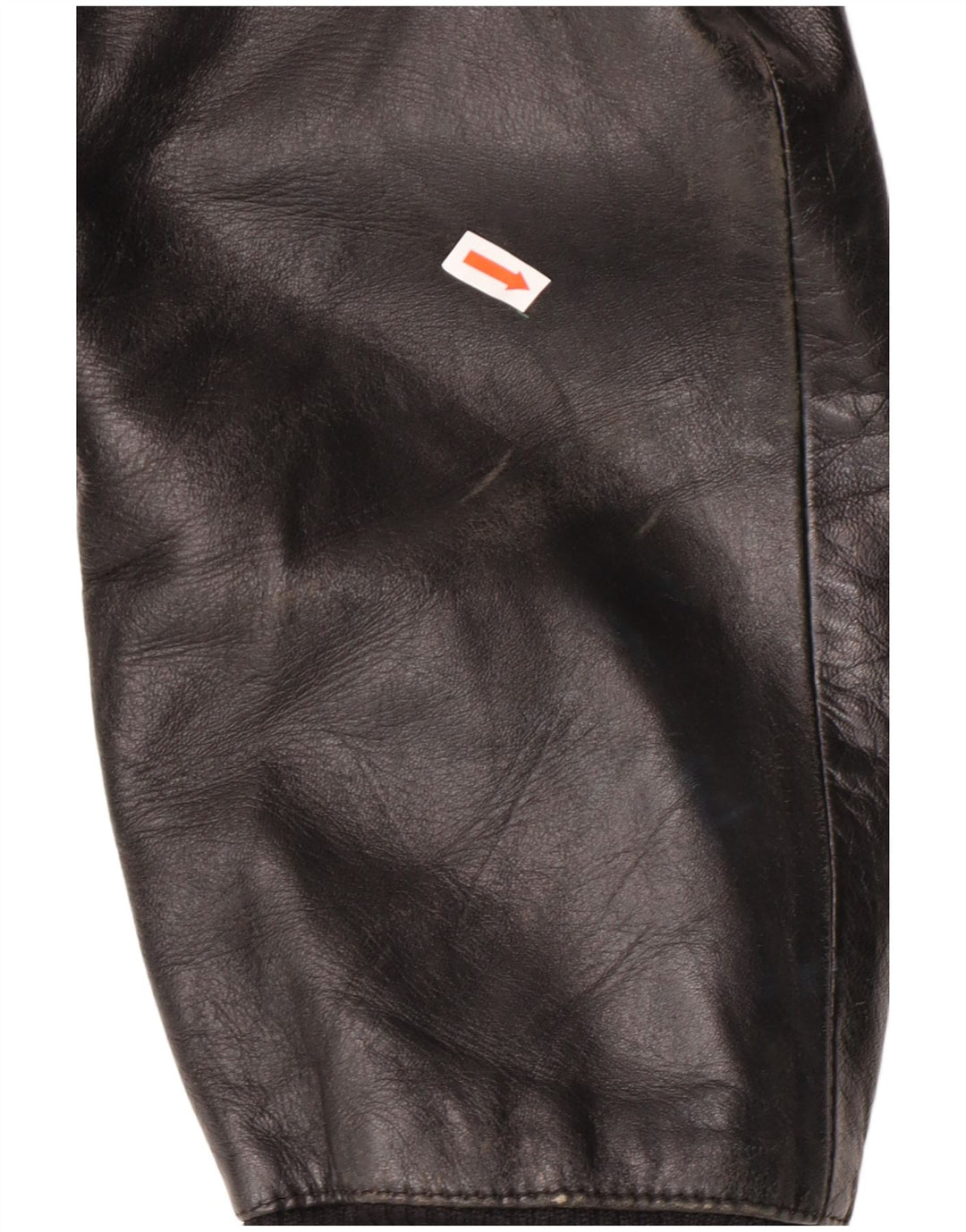 Jaqueta de couro masculina vintage UK 38 média preta clássica