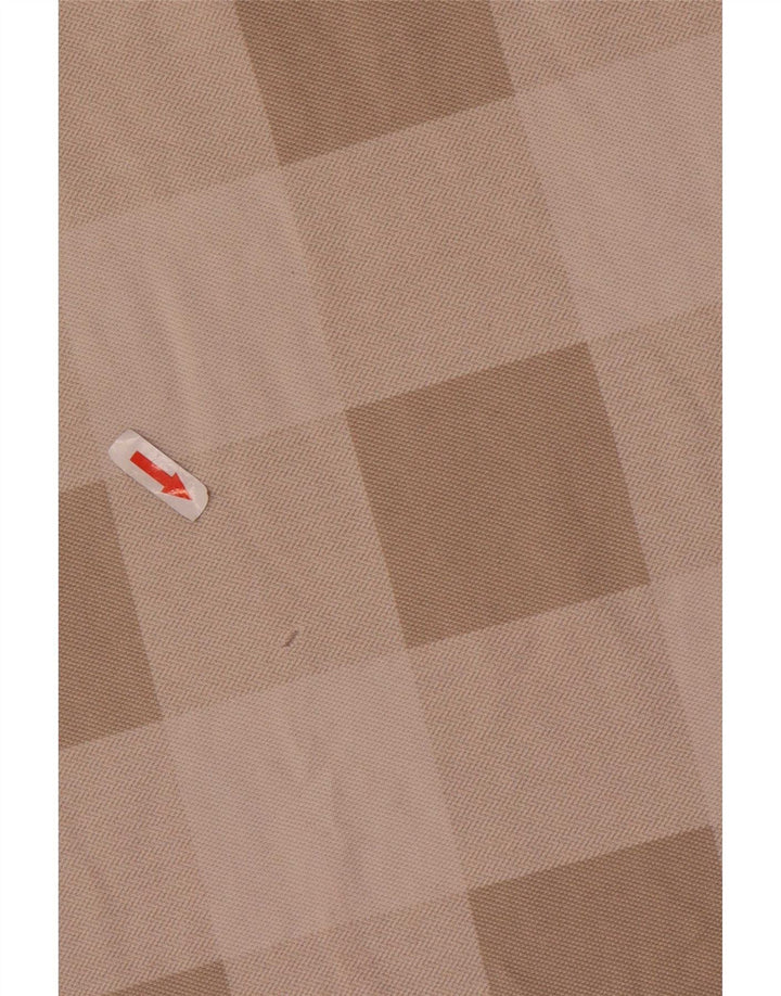 Camisa polo masculina Fred Perry pequena algodão geométrico bege