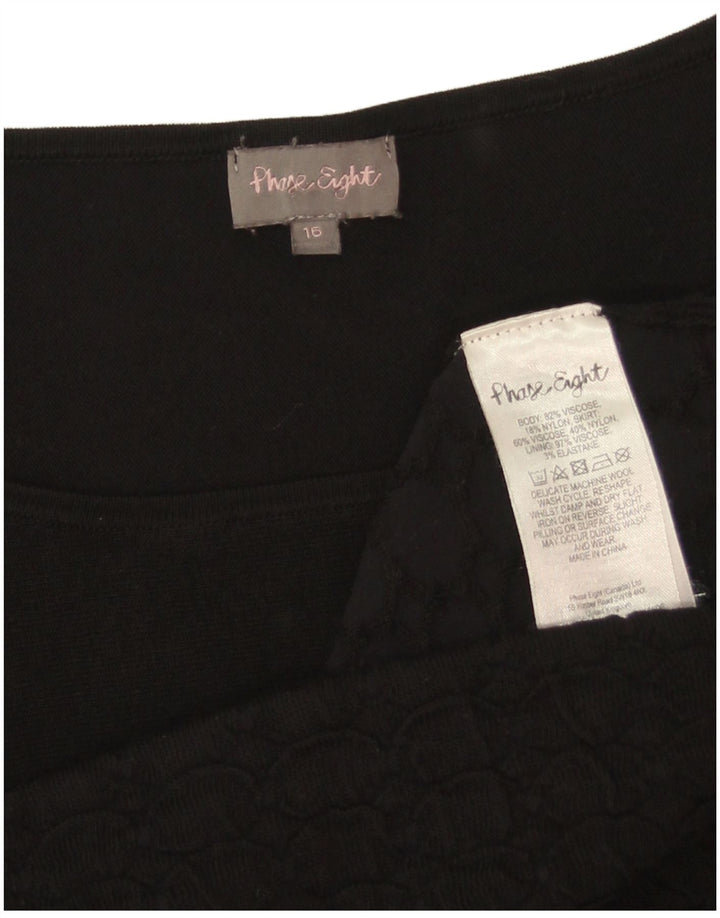 Vestido bainha grande feminino Phase Eight Reino Unido 16 grande viscose preta