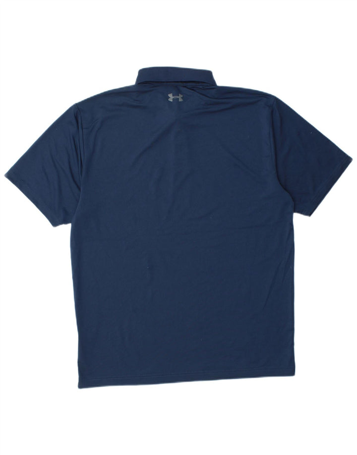 Camisa polo masculina Under ARMOUR Heat Gear poliéster azul marinho médio