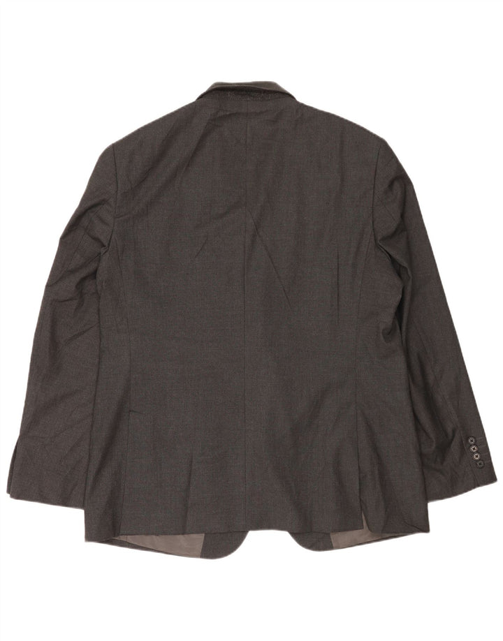 Jaqueta blazer masculina MARKS & SPENCER com 2 botões Reino Unido 44 XL cinza poliéster