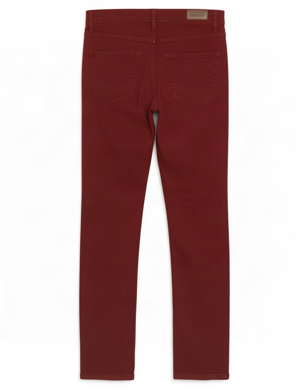 Zara Mens Skinny Jeans EU 38 Pequeno W30 L30 Algodão Borgonha