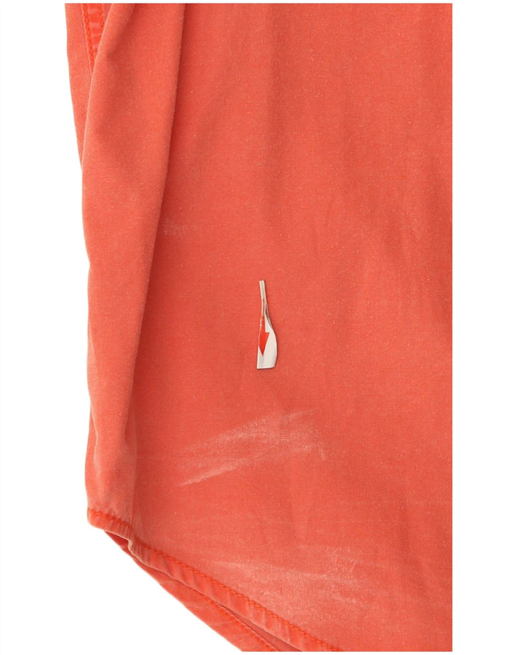 Camisa Wrangler masculina de manga curta XL laranja algodão