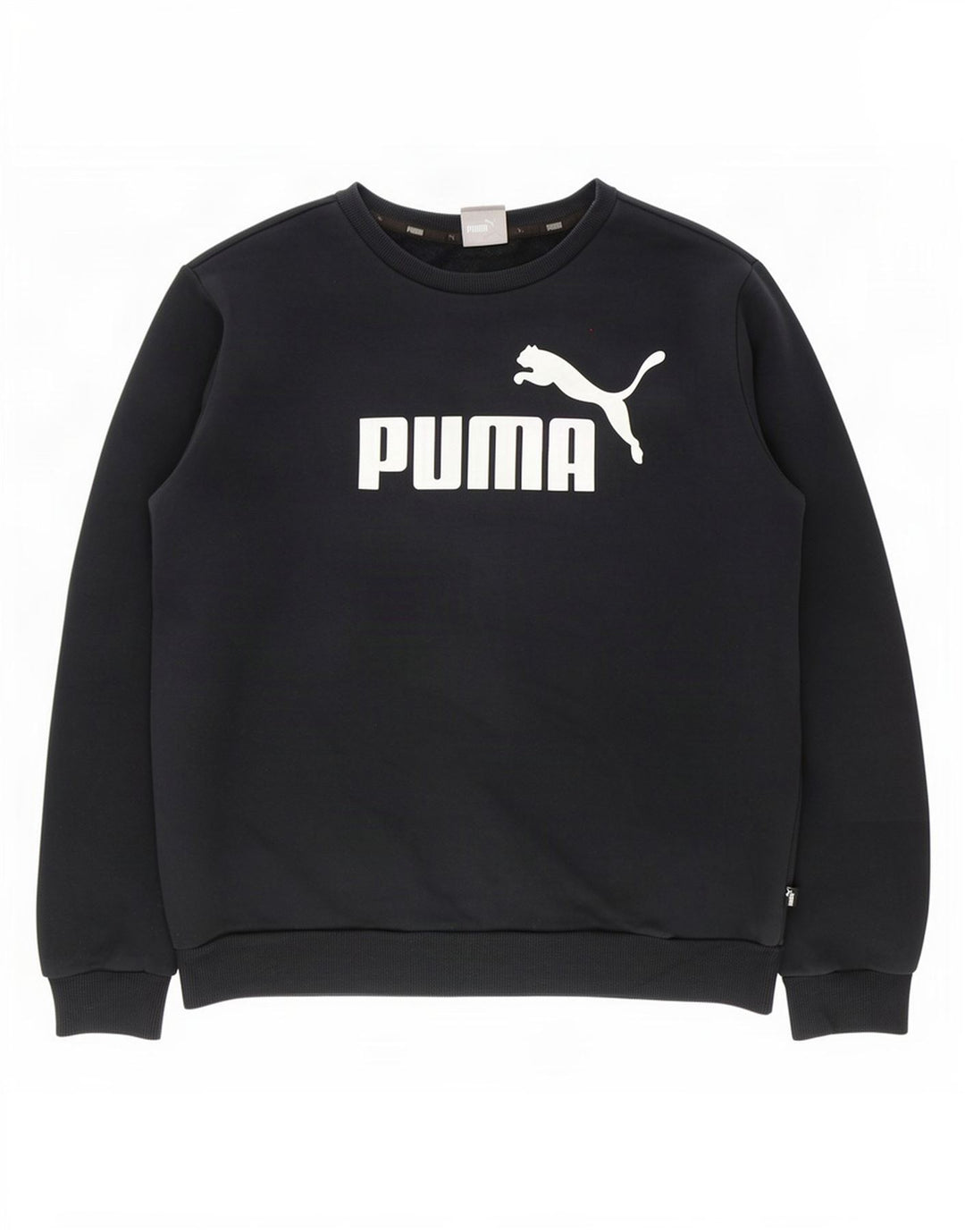 Puma Mens Graphic Moletom Jumper Médio Algodão Preto
