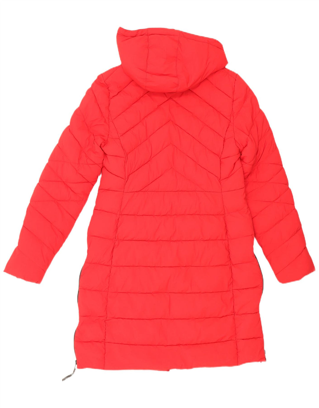 Casaco acolchoado com capuz feminino Marks & Spencer UK 12 poliamida vermelha média