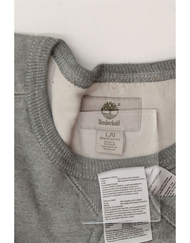 TIMBERLAND Mens Regular Fit Sweatshirt Jumper Large Grey Cotton Vintage Timberland and Second-Hand Timberland from Messina Hembry 