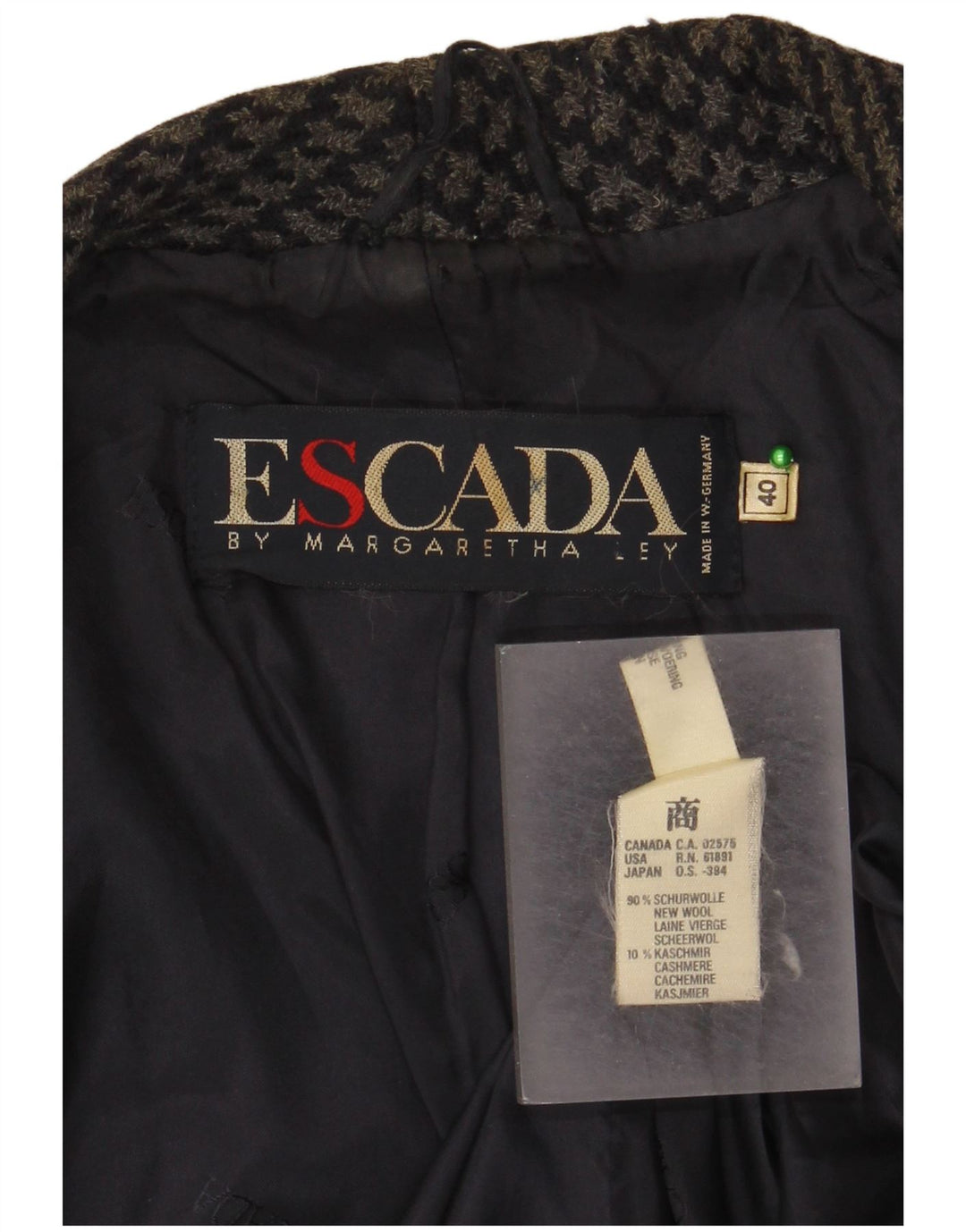 Escada Womens by Margaretha Ley Double Breasted Coat EU 40 Medium Grey