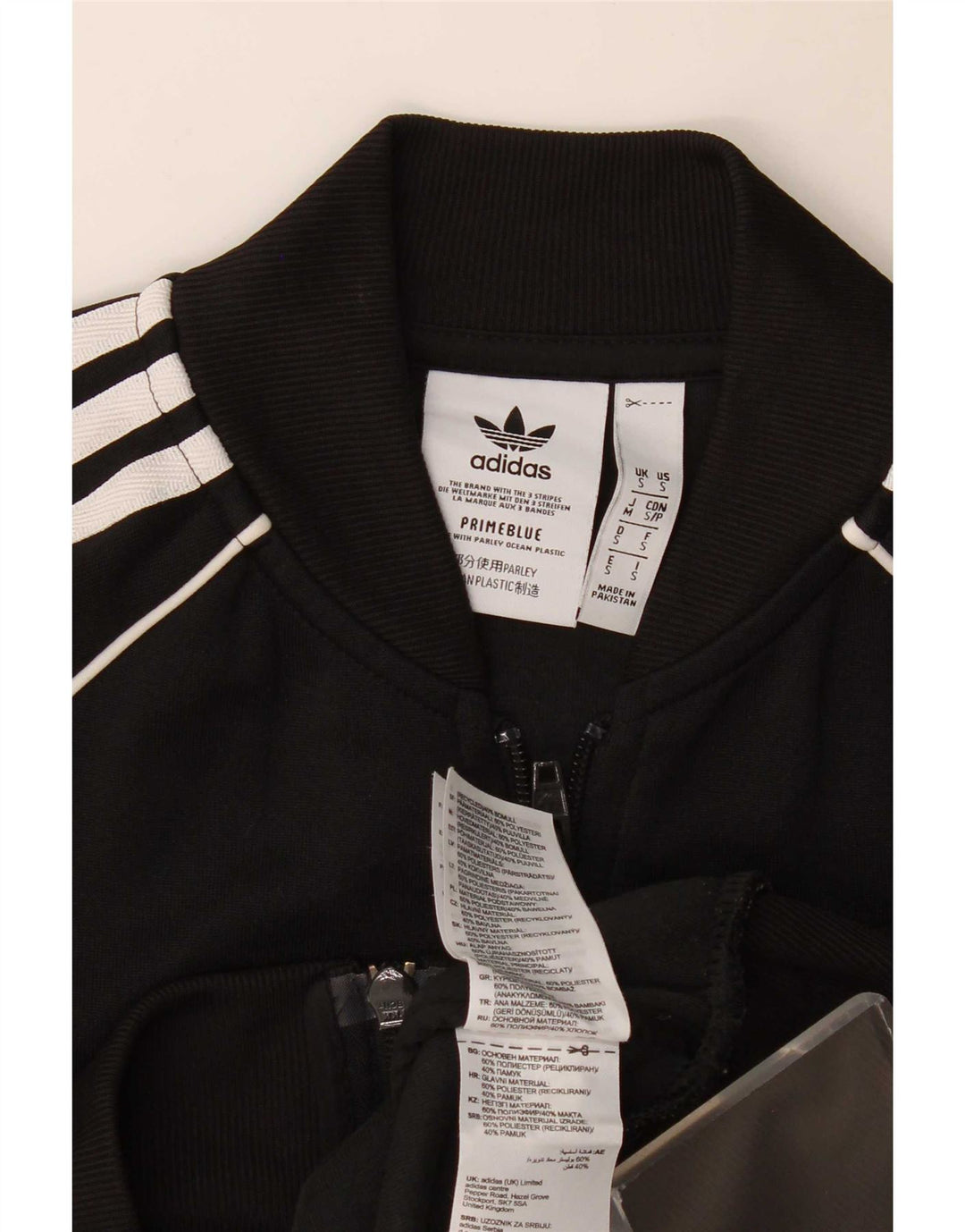 Jaqueta Adidas Mens Prime Azul Treino Top Pequeno Poliéster Preto