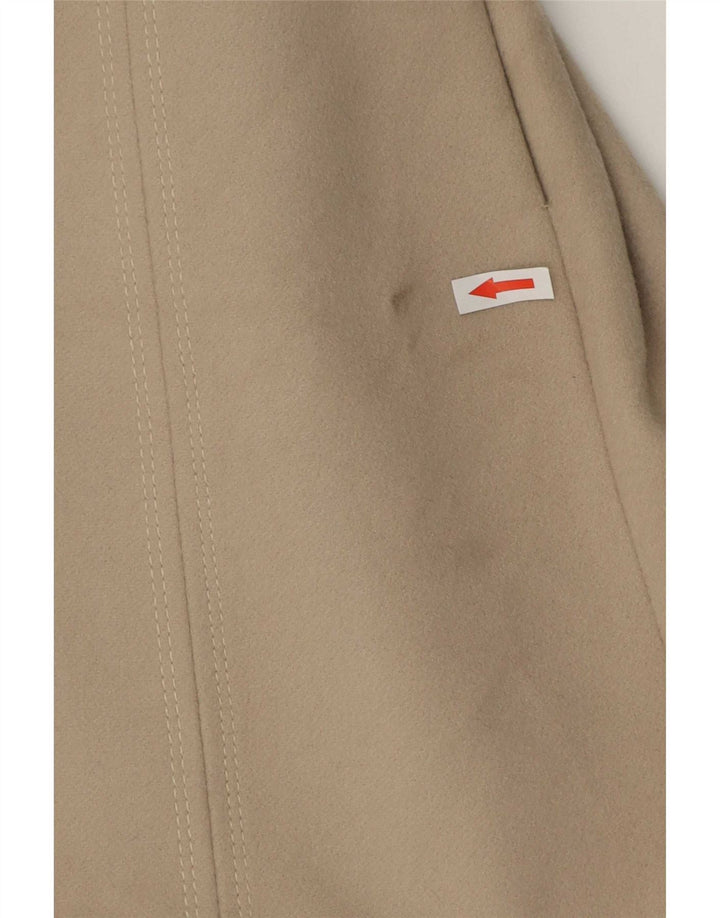 Zara Womens Trench Coat UK 10 Pequeno Lã Cinza
