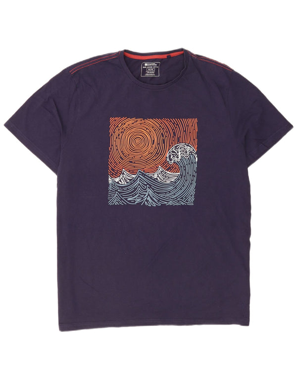 Camiseta masculina com estampa regular Mountain Warehouse 2XL algodão azul marinho