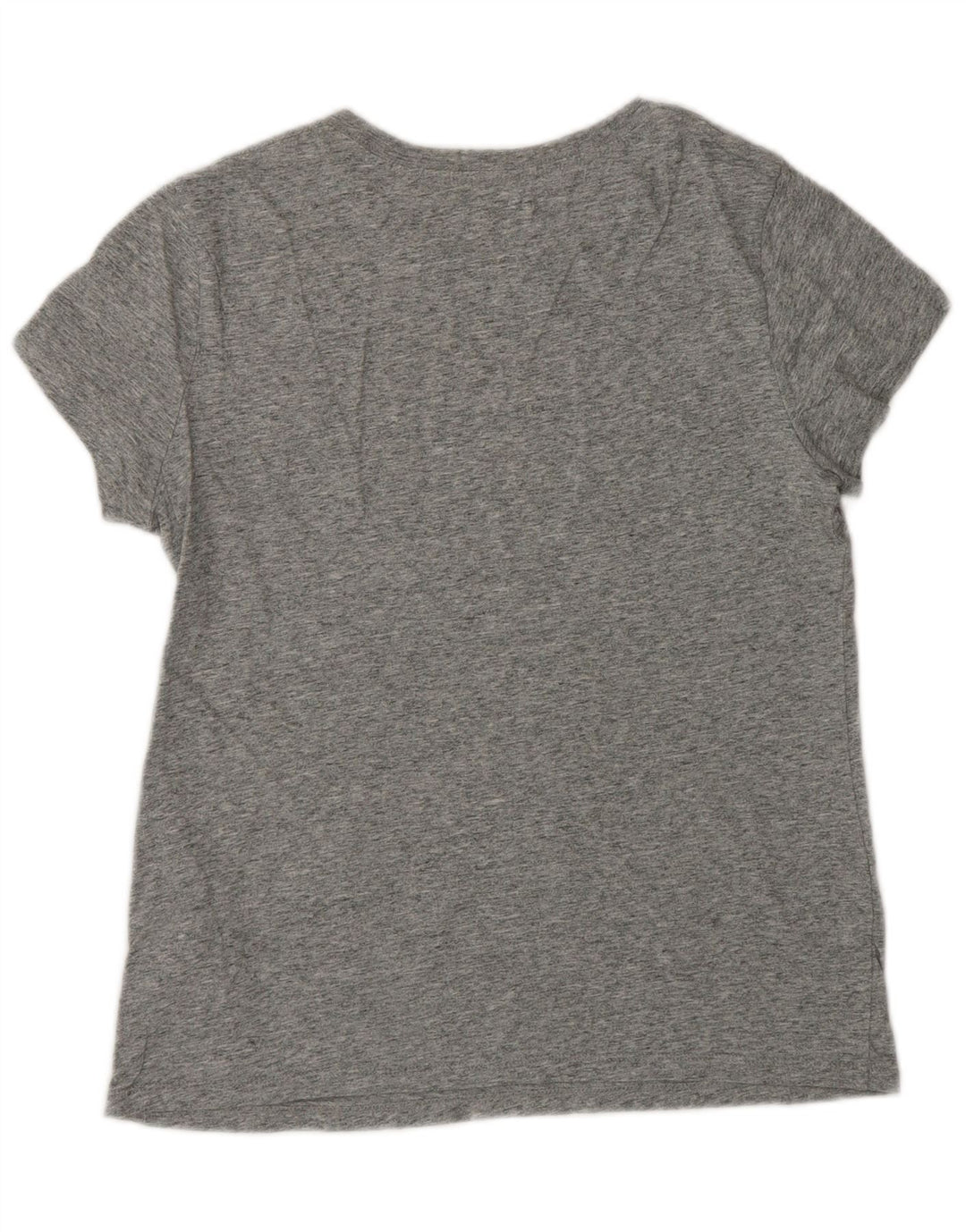 Camiseta feminina gráfica LEVI'S UK 12 algodão manchado cinza médio