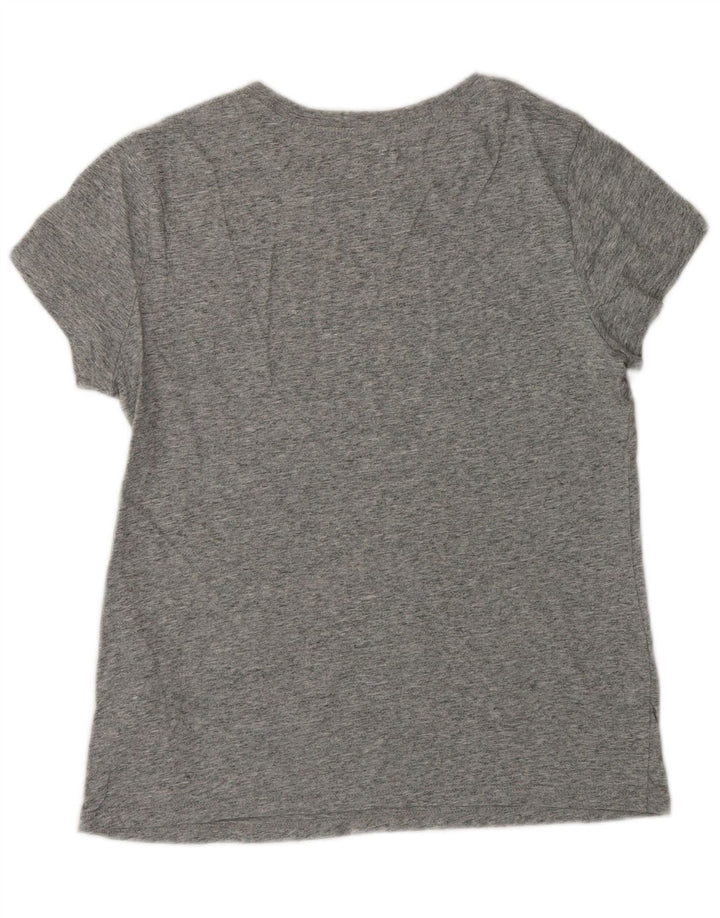 Camiseta feminina gráfica LEVI'S UK 12 algodão manchado cinza médio