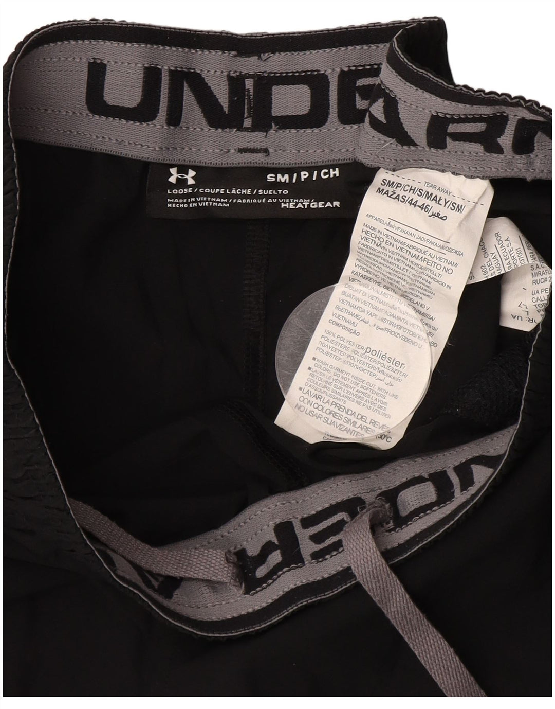 Shorts esportivo masculino Under Armour Graphic Loose Fit pequeno poliéster preto