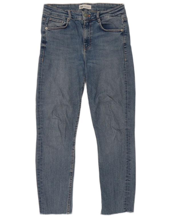Calça jeans feminina Zara EU 36 XS W26 L24 azul algodão