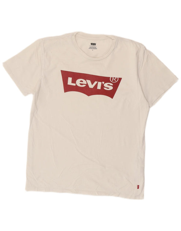 Camiseta gráfica masculina Levi's Top médio algodão branco