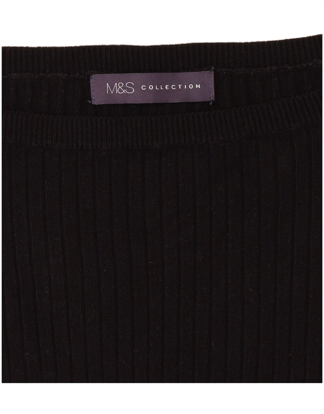 Suéter feminino MARKS & SPENCER com gola canoa Reino Unido 6 XS preto