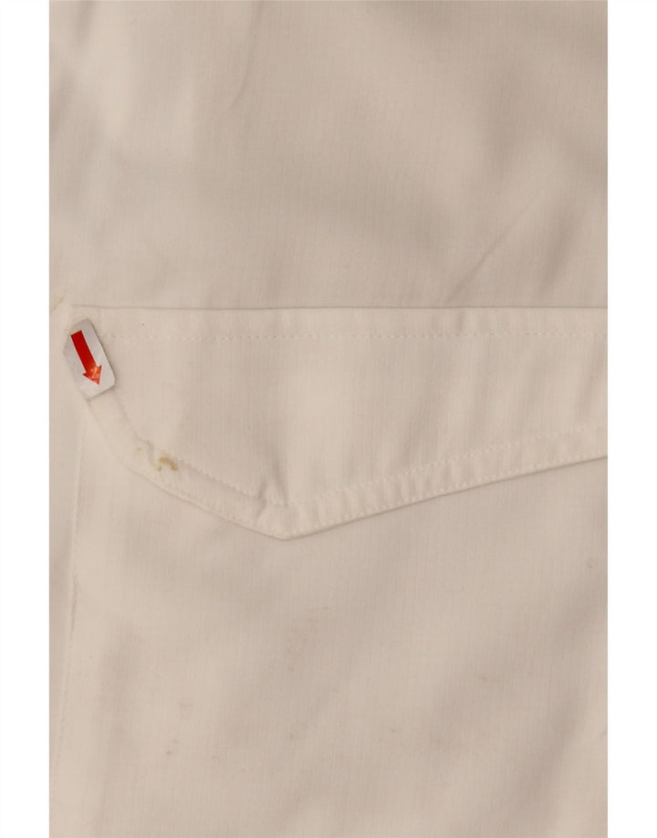 EDDIE BAUER Camisa masculina de manga curta XL poliéster branco