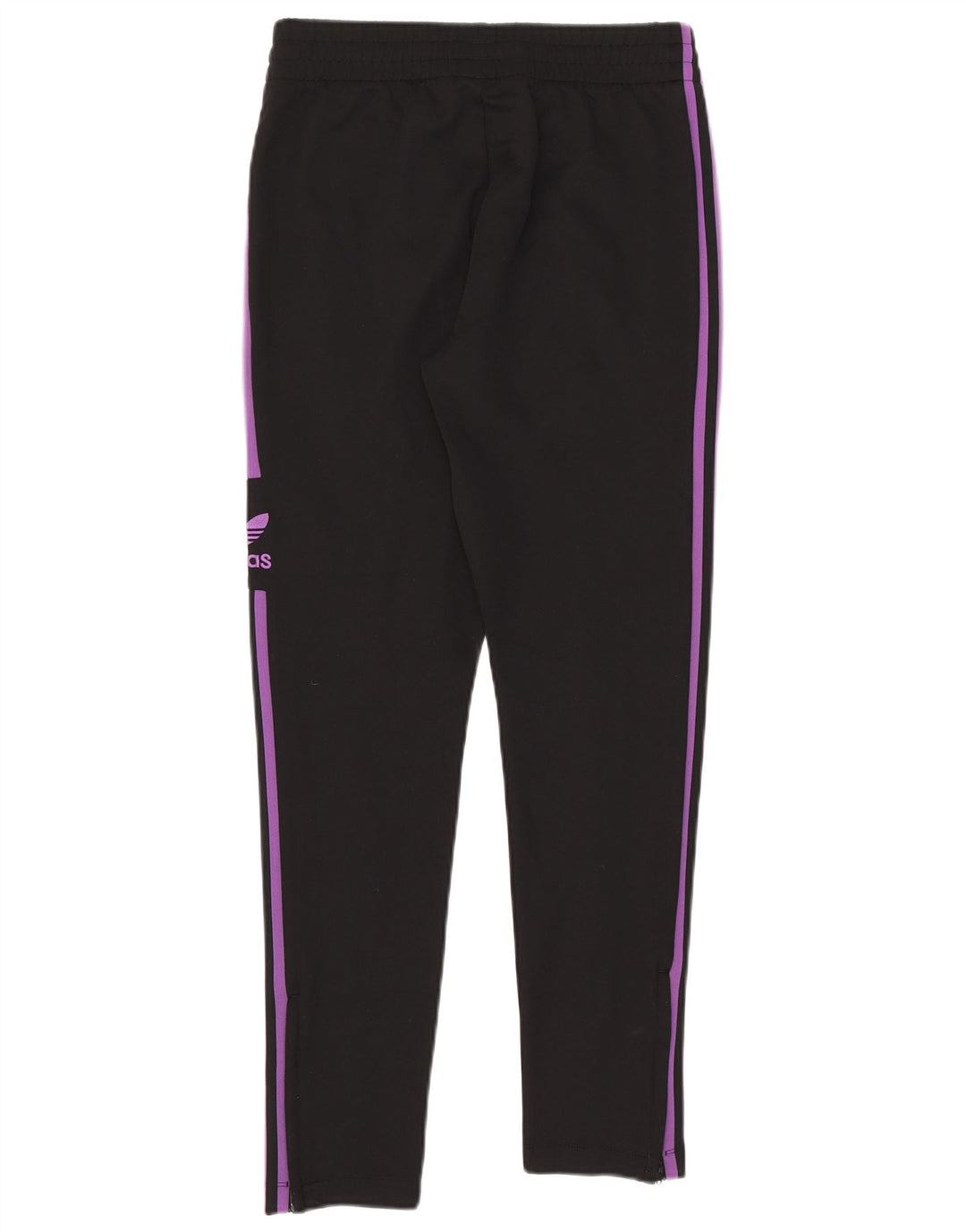 Calça de treino feminina Adidas UK 10 pequena poliéster preto
