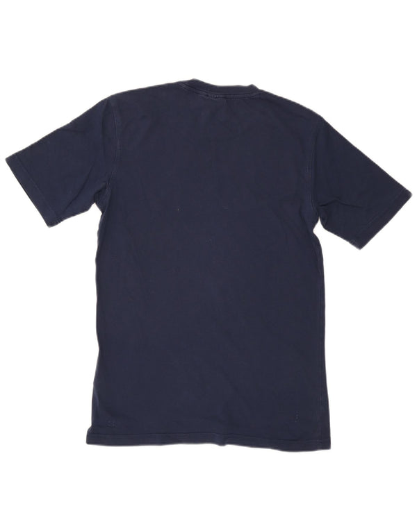 Adidas Mens Camiseta Top Pequeno Algodão Azul Marinho