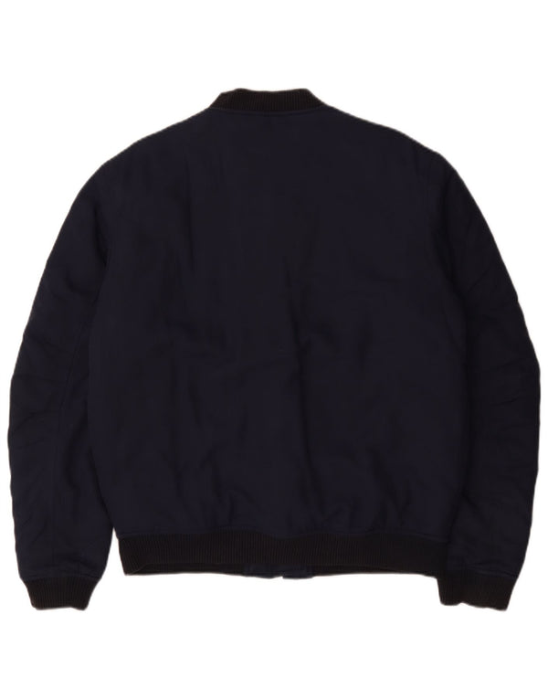 Jaqueta bomber masculina Jack Wills Reino Unido 38 nylon azul marinho médio