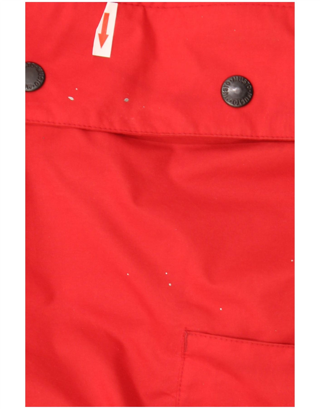 Jaqueta corta-vento masculina Musto com capuz Reino Unido 36 poliéster vermelho pequeno