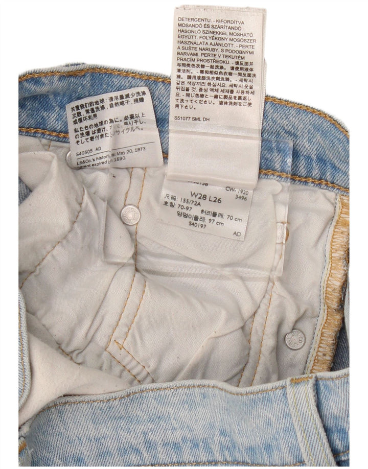 Calça jeans feminina Levi's 501 Straight W28 L26 azul algodão