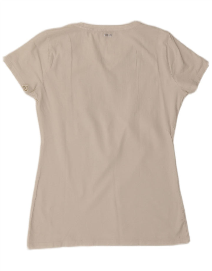 Camiseta feminina LIU JO Milano UK 12 médio branco