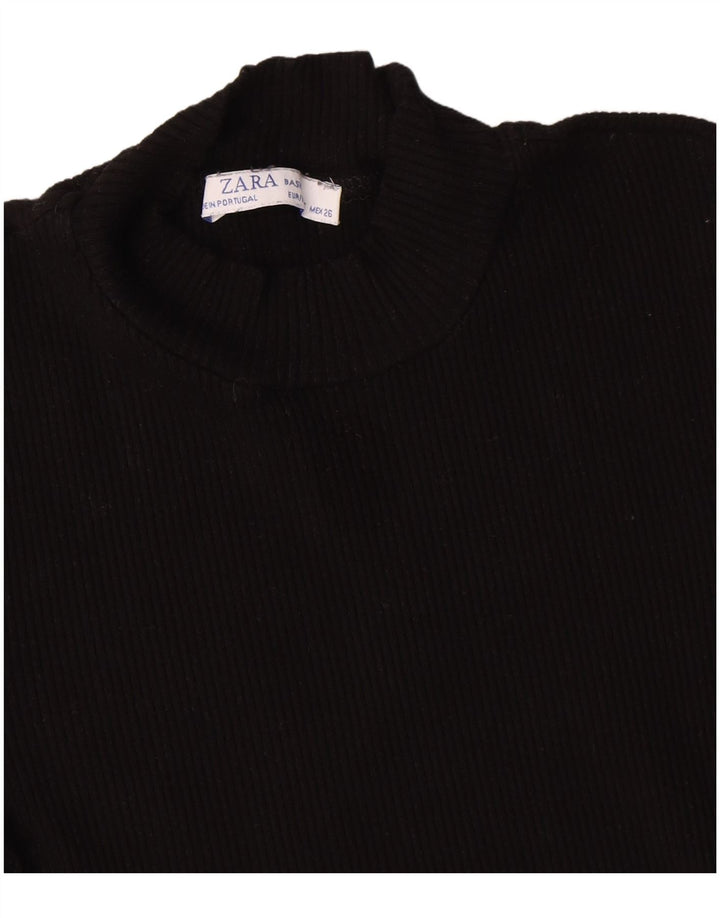 Camiseta feminina Zara UK 8 pequena preta