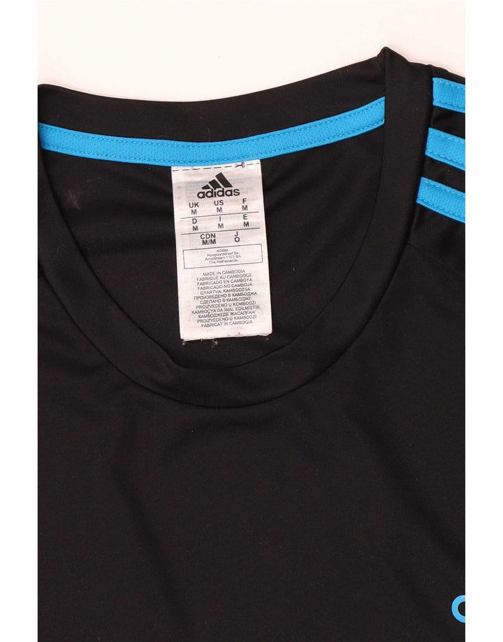 Adidas Mens Aeroready Camiseta Top Médio Poliéster Preto