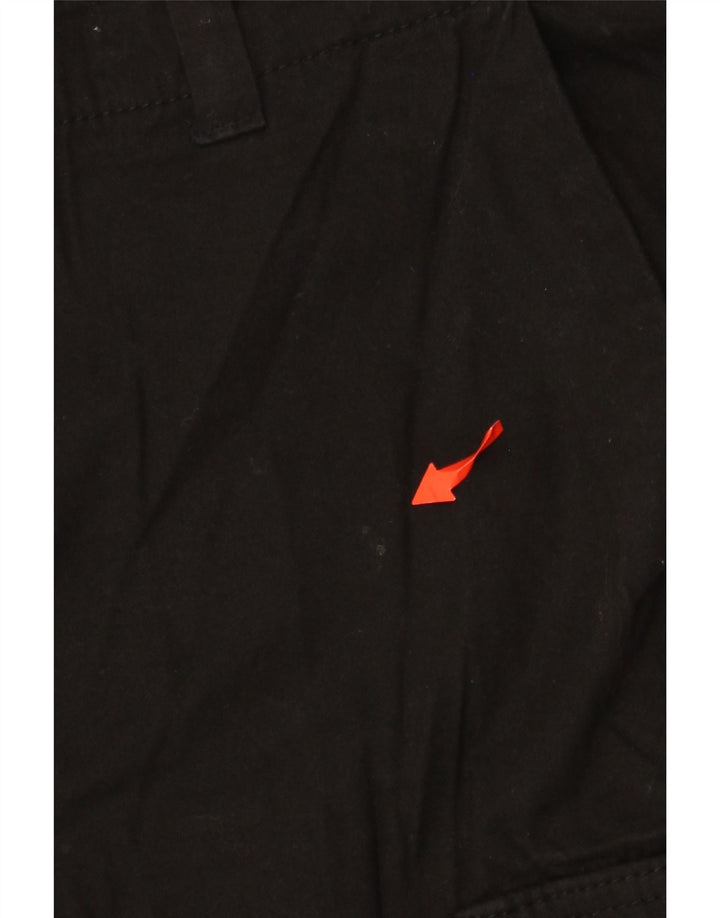 Shorts cargo masculino French Connection grande W36 algodão preto