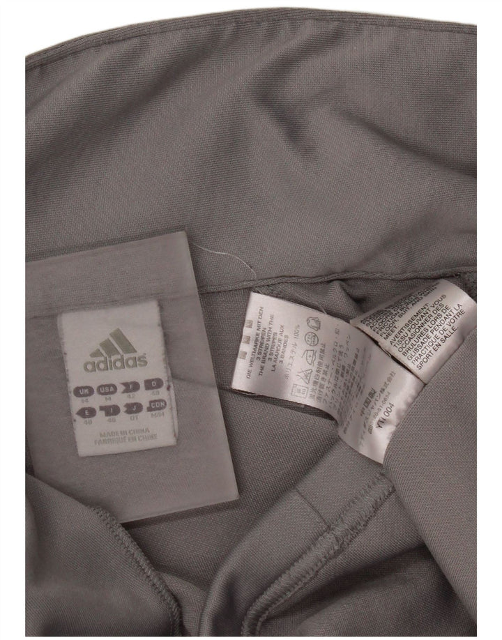 Adidas Womens Tracksuit Top Jacket UK 14 Médio Cinza