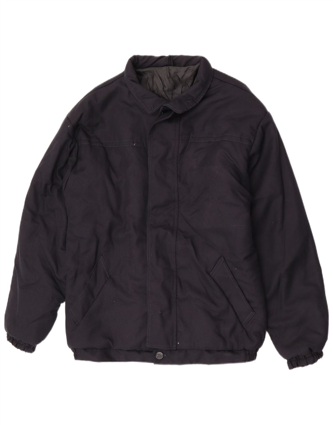 Jaqueta bomber masculina vintage UK 42 XL azul marinho