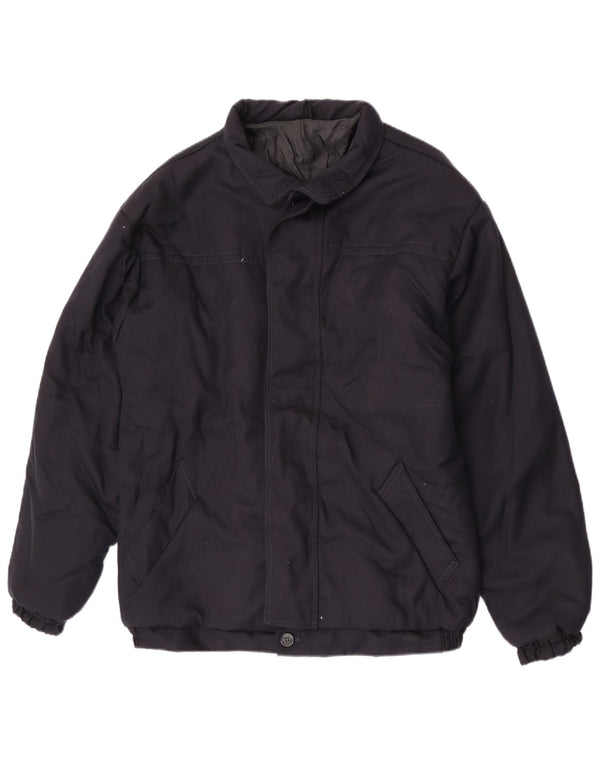 Jaqueta bomber masculina vintage UK 42 XL azul marinho