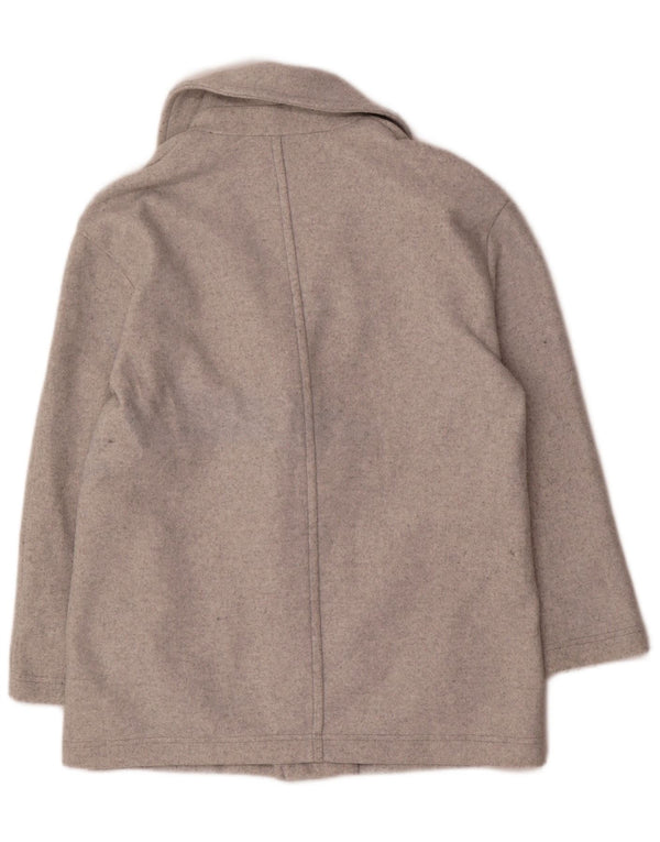 Zara Womens Oversized Open Blazer Jacket UK 10 Pequeno Poliéster Cinza